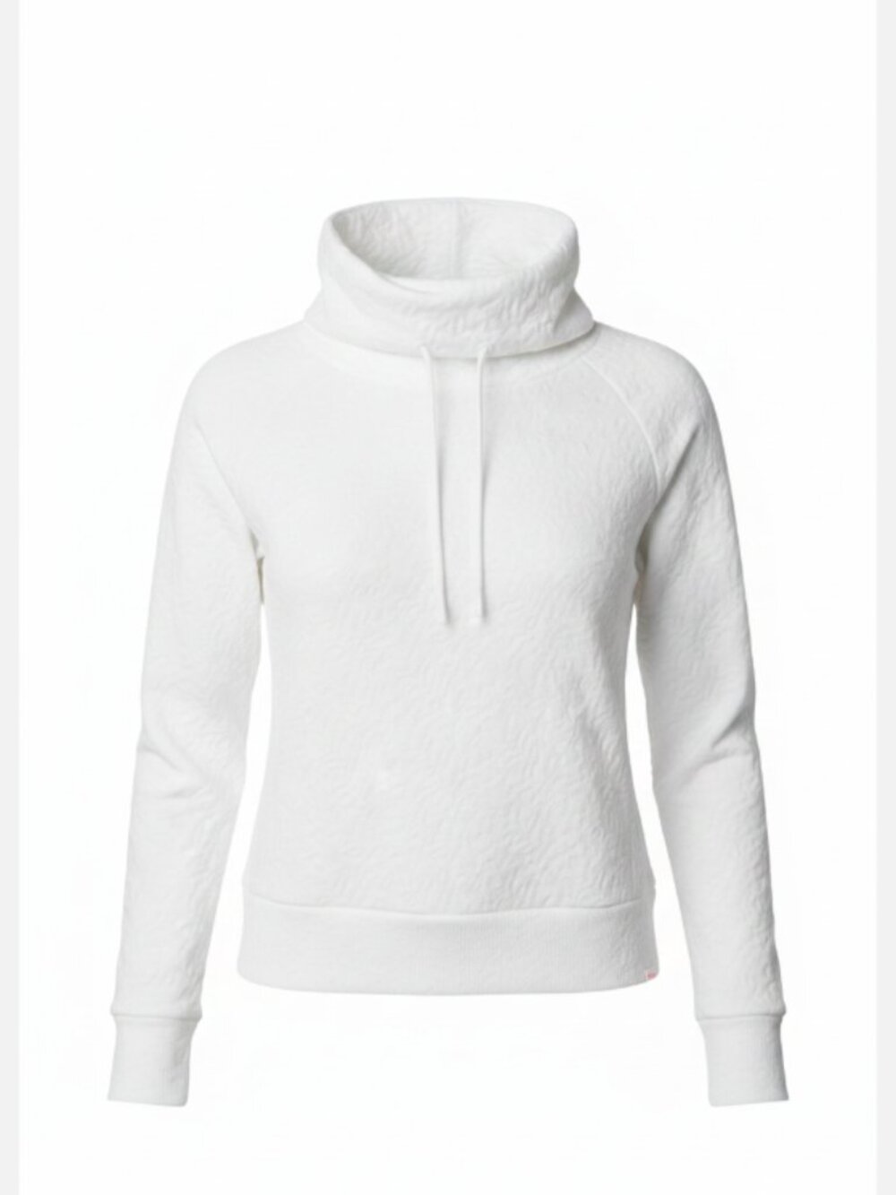 Juicy Couture Sport Women’s L White Textured Jacquard Funnel Neck Pullover NWT